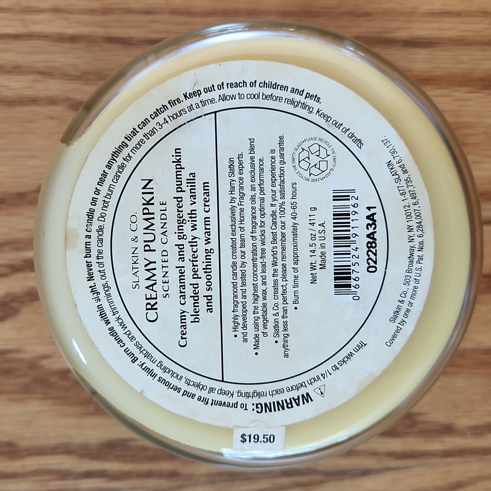 Creamy Pumpkin BBW 3-wick candle - Picture 2 of 3